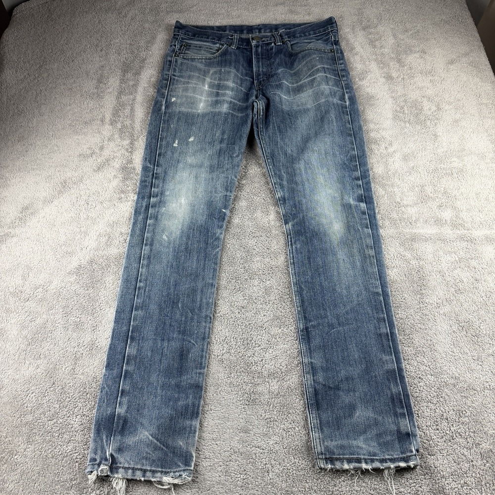 Levis 520 Taper Fit Jeans Womens 18 Reg 32x29 Blue Dark Wash Denim Mid Rise‎